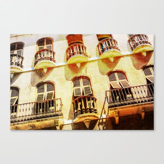Gibraltar balconies Canvas Print
