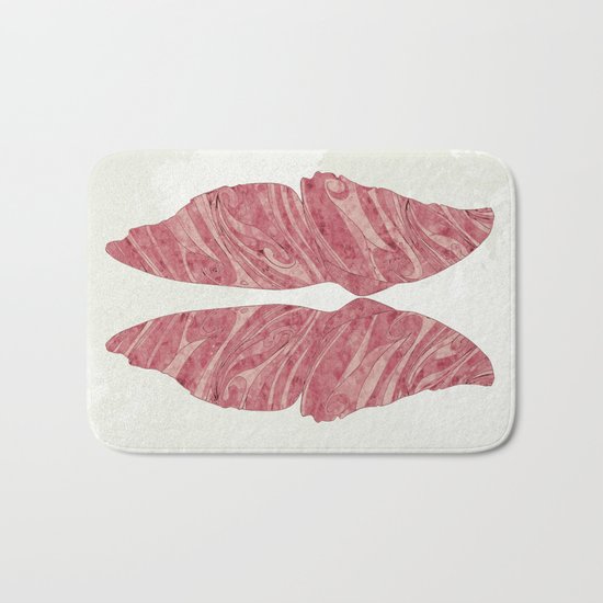 Abstract Butterfly Wings Design Bath Mat