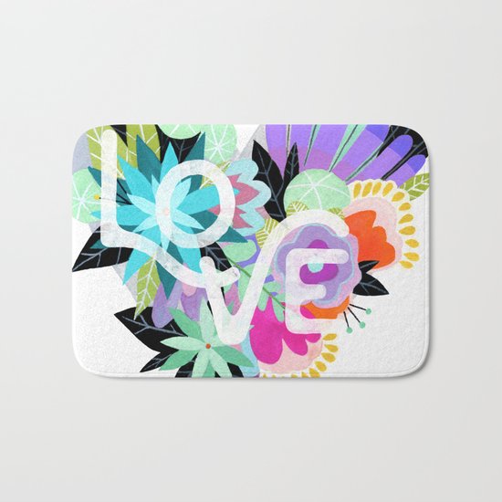 Love Blooms - Rainbow Bath Mat