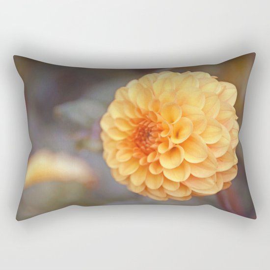 Shiny Yellow Sweet Pixie Dahlia Rectangular Pillow