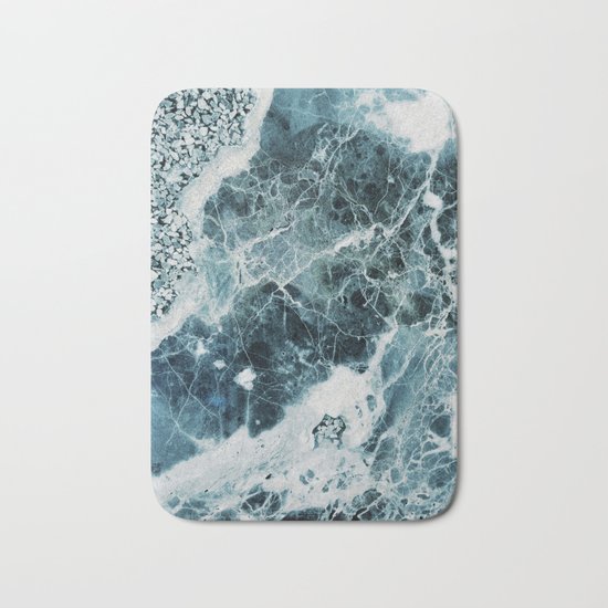 Blue Sea Marble Bath Mat