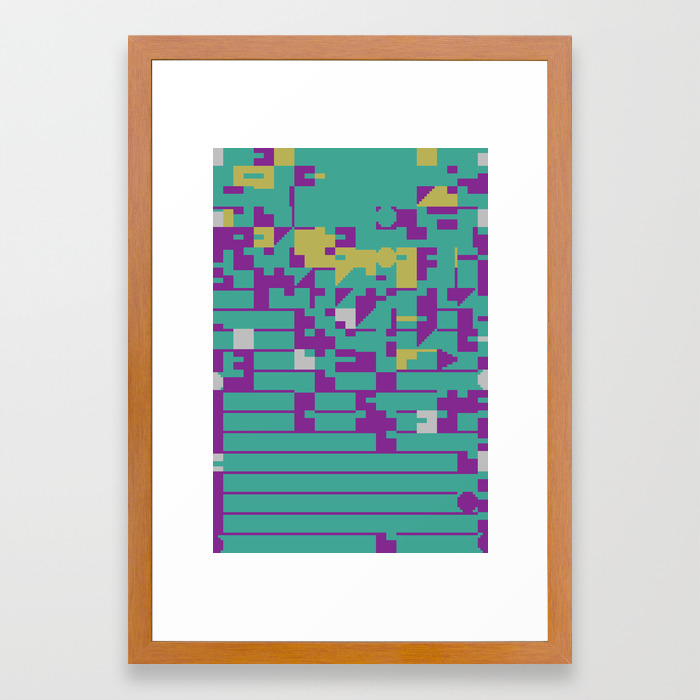 Abstract 8 Bit Art Framed Art Print By Studiodestruct Society6