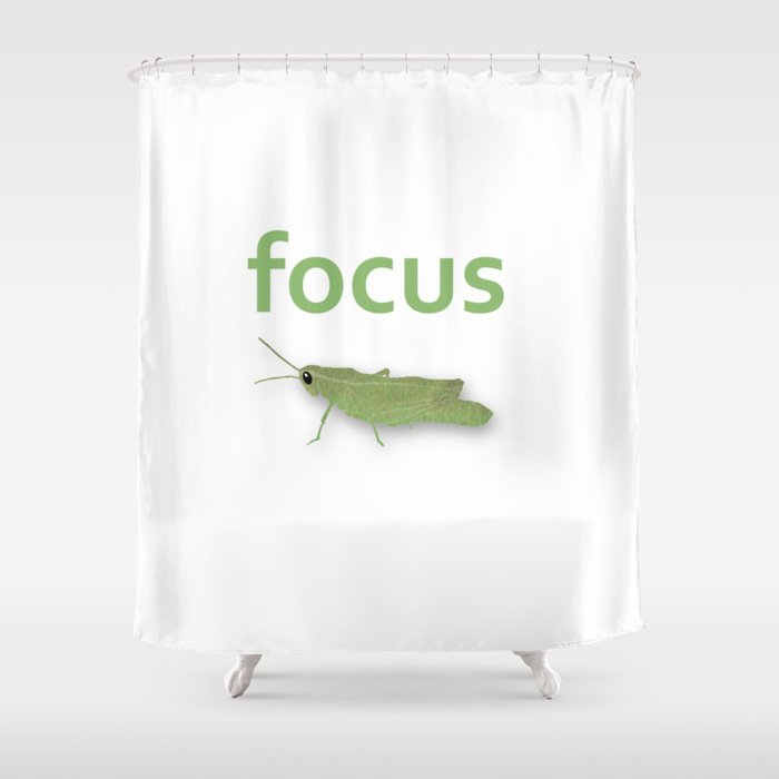 Focus Grasshopper Shower Curtain