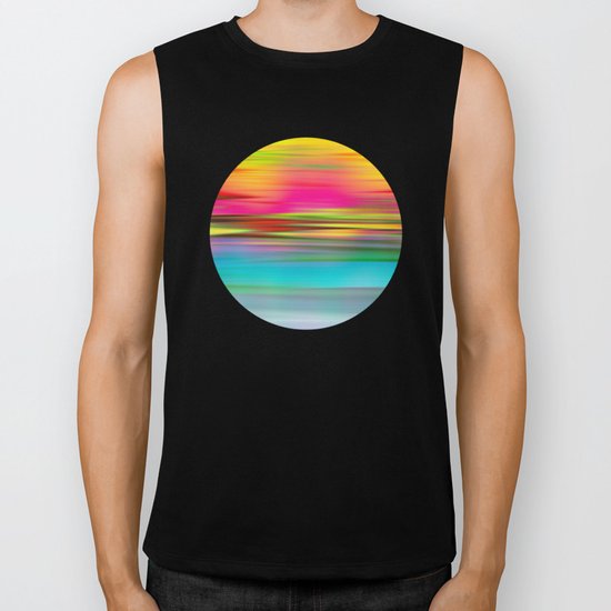 Abstract Sunrise Biker Tank