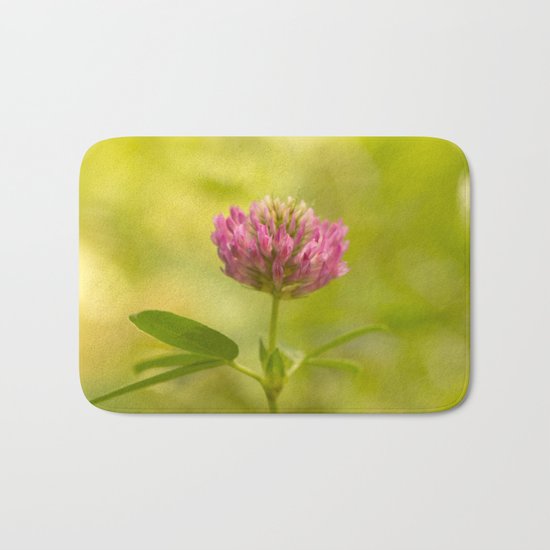 Red clover in August Bath Mat