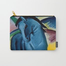 Colorful Blue Horse Friesian portrait horses painting by Franz Marc Carry-All Pouch