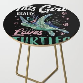 Turtle Relaxed Chilling Sea Ocean Beach Side Table