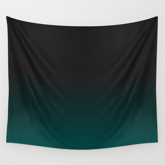 Color Change Gradation Forest Green Wall Tapestry By Inklola