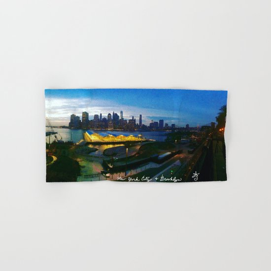 New York City as viewed from the Beautiful Brooklyn Heights Hand & Bath Towel