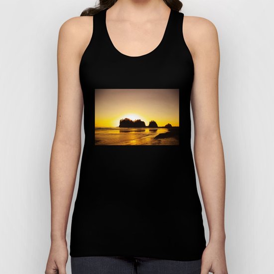 sunset gold Unisex Tank Top