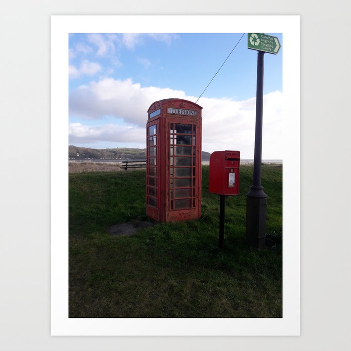 Antique Phone Box - Carmarthenshire, Wales Art Print