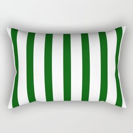 Dark Green Vertical Stripes Design Rectangular Pillow
