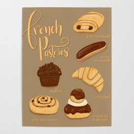French Pastries Poster