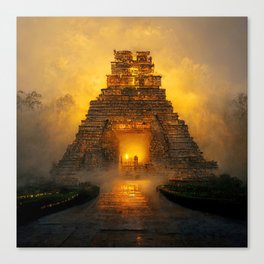 Ancient Mayan Temple Canvas Print