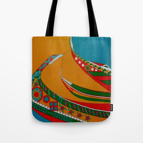 Portuguese Fishing Boats - Vintage Travel Tote Bag