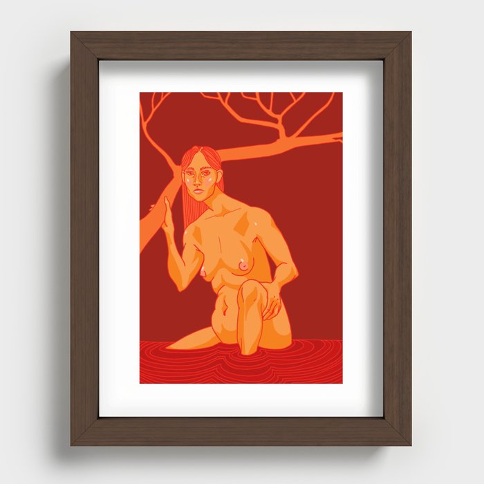Red Isle Recessed Framed Print