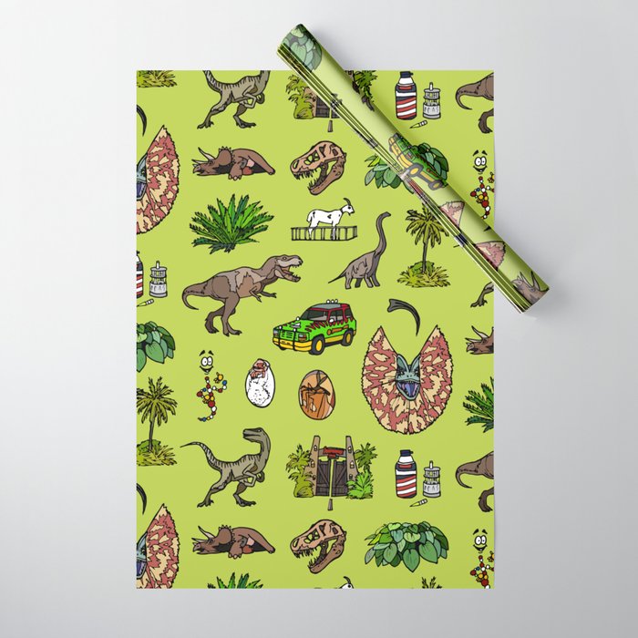 Jurassic pattern lighter Wrapping Paper