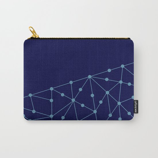 Blue abstract pattern . Mesh Carry-All Pouch