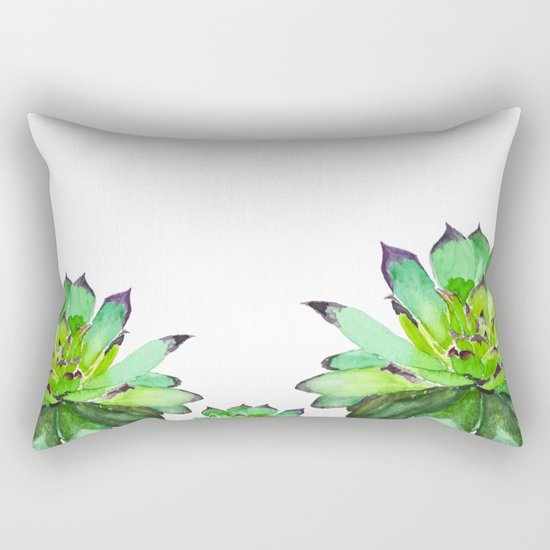 green succulent 2 Rectangular Pillow