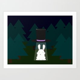 The abduction of Mr. Rabbitson Art Print