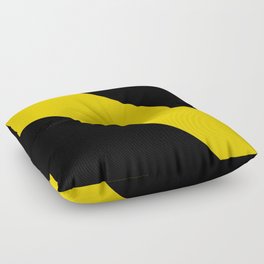 Oblique dark and yellow Floor Pillow