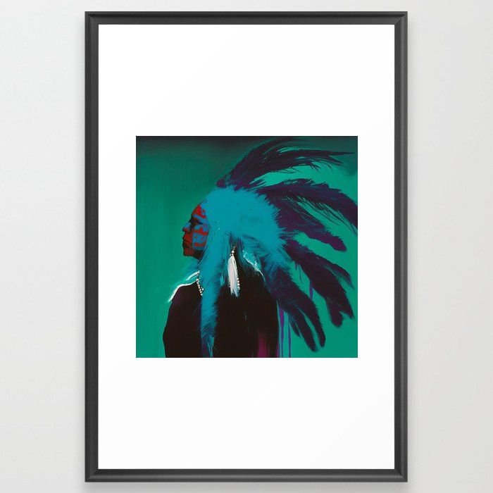 Red and Blue Framed Art Print