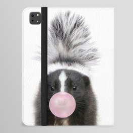 Baby Skunk Blowing Bubble Gum by Zouzounio Art iPad Folio Case