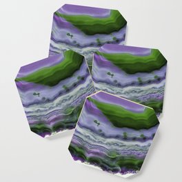 Purple and Green Agate Coaster