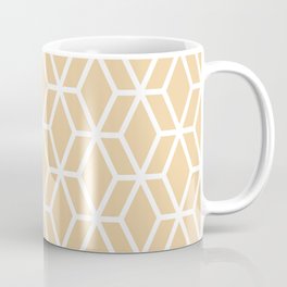Peach and White Tessellation Line Pattern 16 Pairs 2022 Popular Color Peace Yellow SW 2857 Coffee Mug