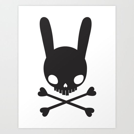 SKULL BUNNY OF PIRATES Art Print