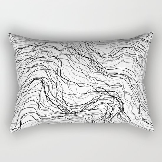 Black veins Rectangular Pillow