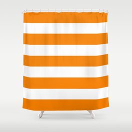 University of Tennessee Orange - solid color - white stripes pattern Shower Curtain