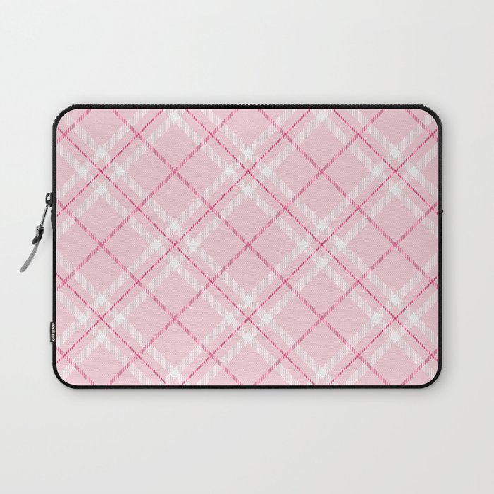 Blush Pink Plaid Laptop Sleeve