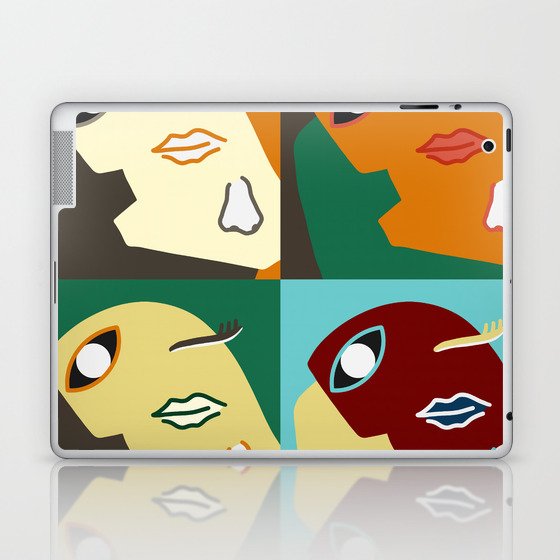When I'm lost in thought patchwork 1 Laptop & iPad Skin