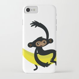 Monkey with a banana iPhone Case