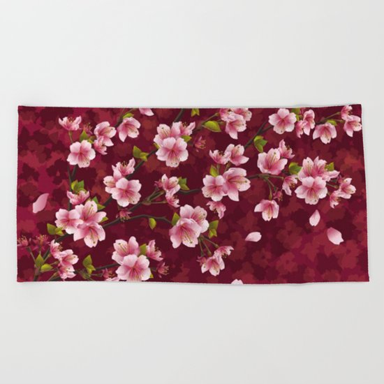 Cherry blossom #12 Beach Towel