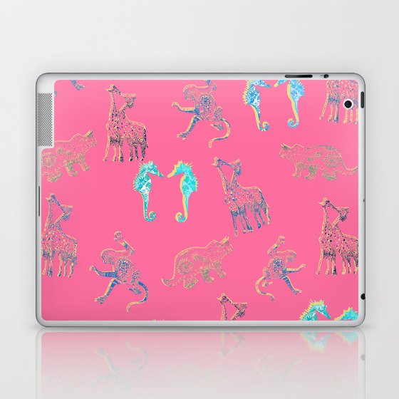 Seahorse Giraffe Dinosaur Mandala Pattern  Laptop & iPad Skin