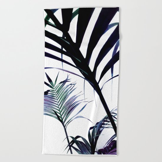Palms Silhouettes Beach Towel