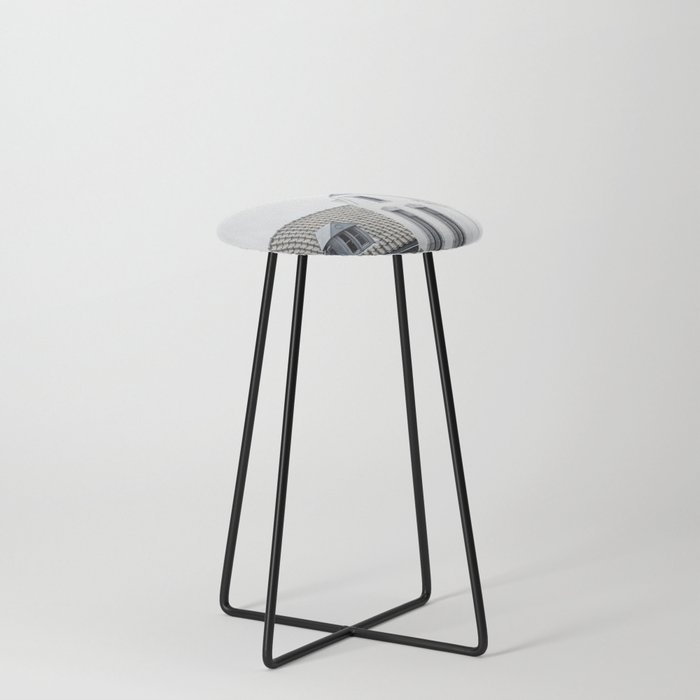 White Houses and Rooftops | Architecture Maastricht Netherlands Counter Stool