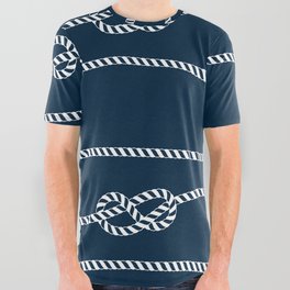 Seamless marine pattern, rope weave All Over Graphic Tee