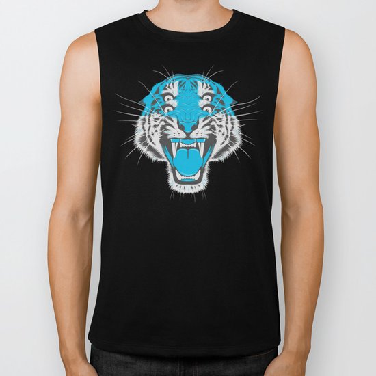 Tiger Head Biker Tank