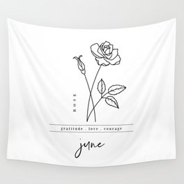 June Birth Flower | Rose Wall Tapestry