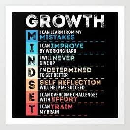 Motivational Quotes Growth for Entrepreneurs Art Print