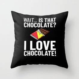 Chocolate Candy Bar Choco Dark Keto Throw Pillow