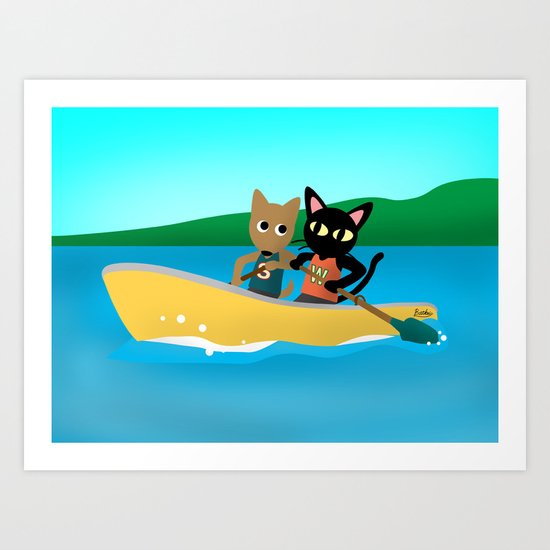 Rowing Art Print