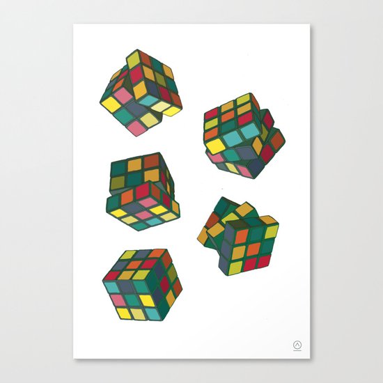 Rubik's Cubes Canvas Print