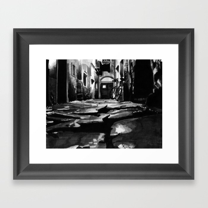 Alley way Framed Art Print