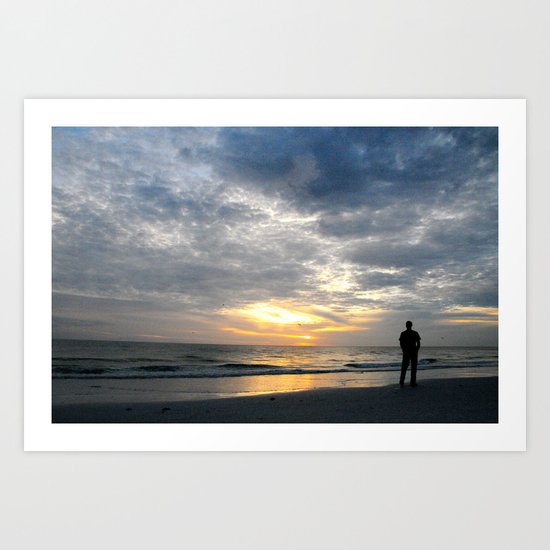 Walk into the sunset.. Art Print