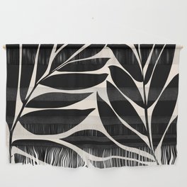 Black Seagrass Shapes Drawing Wall Hanging