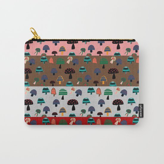 Mushroom patchwork Carry-All Pouch